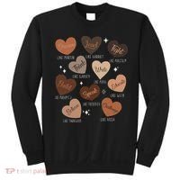 Celebrating Black History With Educated Leader Hearts Sweatshirt thumb 0
