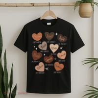 Celebrating Black History With Educated Leader Hearts T-Shirt thumb 2