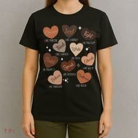 Celebrating Black History With Educated Leader Hearts T-Shirt thumb 4