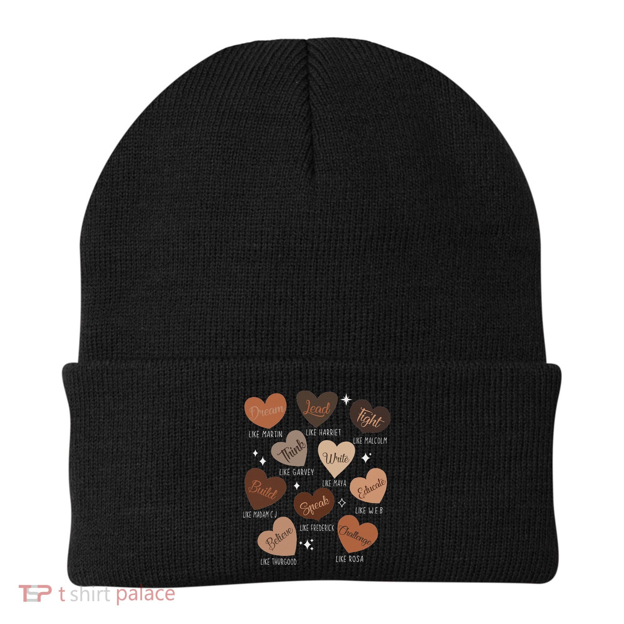 Celebrating Black History With Educated Leader Hearts Beanie