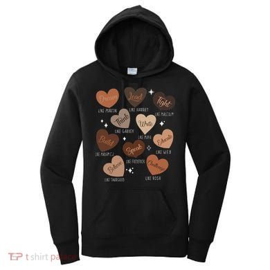 Celebrating Black History With Educated Leader Hearts Women's Hoodie