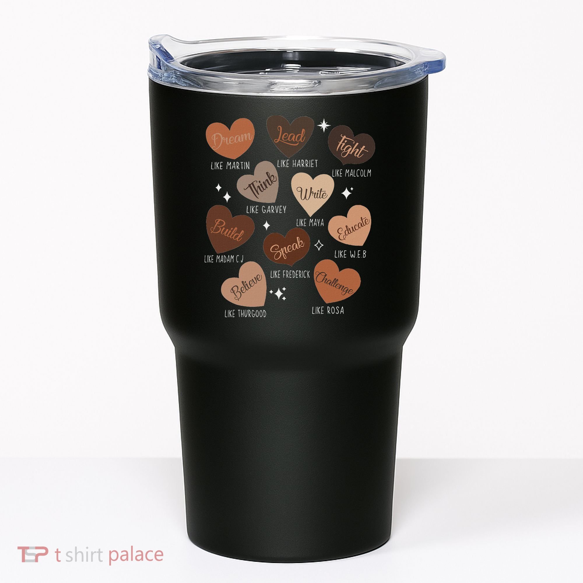 Celebrating Black History With Educated Leader Hearts Tumbler