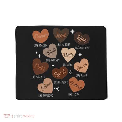 Celebrating Black History With Educated Leader Hearts Mousepad