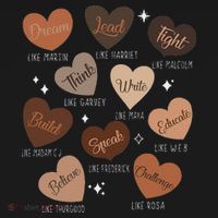 Celebrating Black History With Educated Leader Hearts Ornament thumb 1