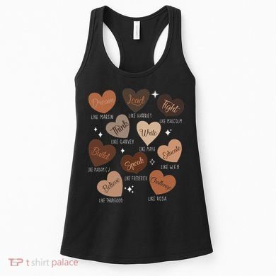 Celebrating Black History With Educated Leader Hearts Women's Tank Top