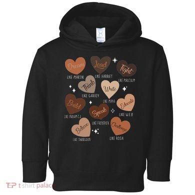 Celebrating Black History With Educated Leader Hearts Toddler Hoodie