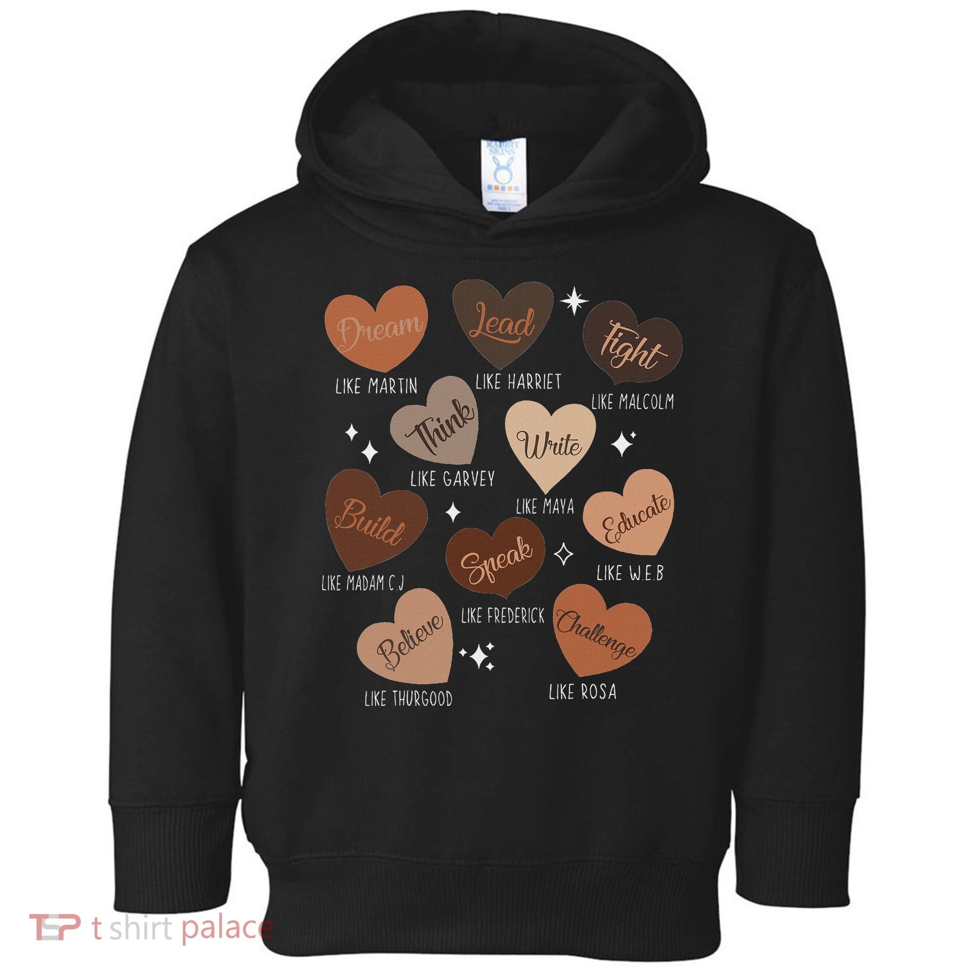 Celebrating Black History With Educated Leader Hearts Toddler Hoodie