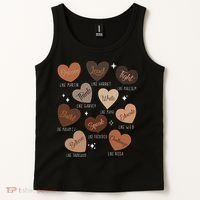 Celebrating Black History With Educated Leader Hearts Tank Top thumb 2