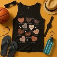 Celebrating Black History With Educated Leader Hearts Tank Top thumb 4
