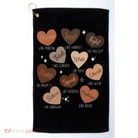 Celebrating Black History With Educated Leader Hearts Golf Towel thumb 0