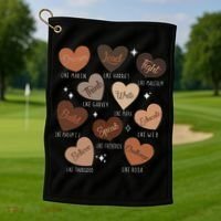 Celebrating Black History With Educated Leader Hearts Golf Towel thumb 1
