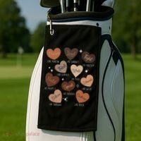 Celebrating Black History With Educated Leader Hearts Golf Towel thumb 2