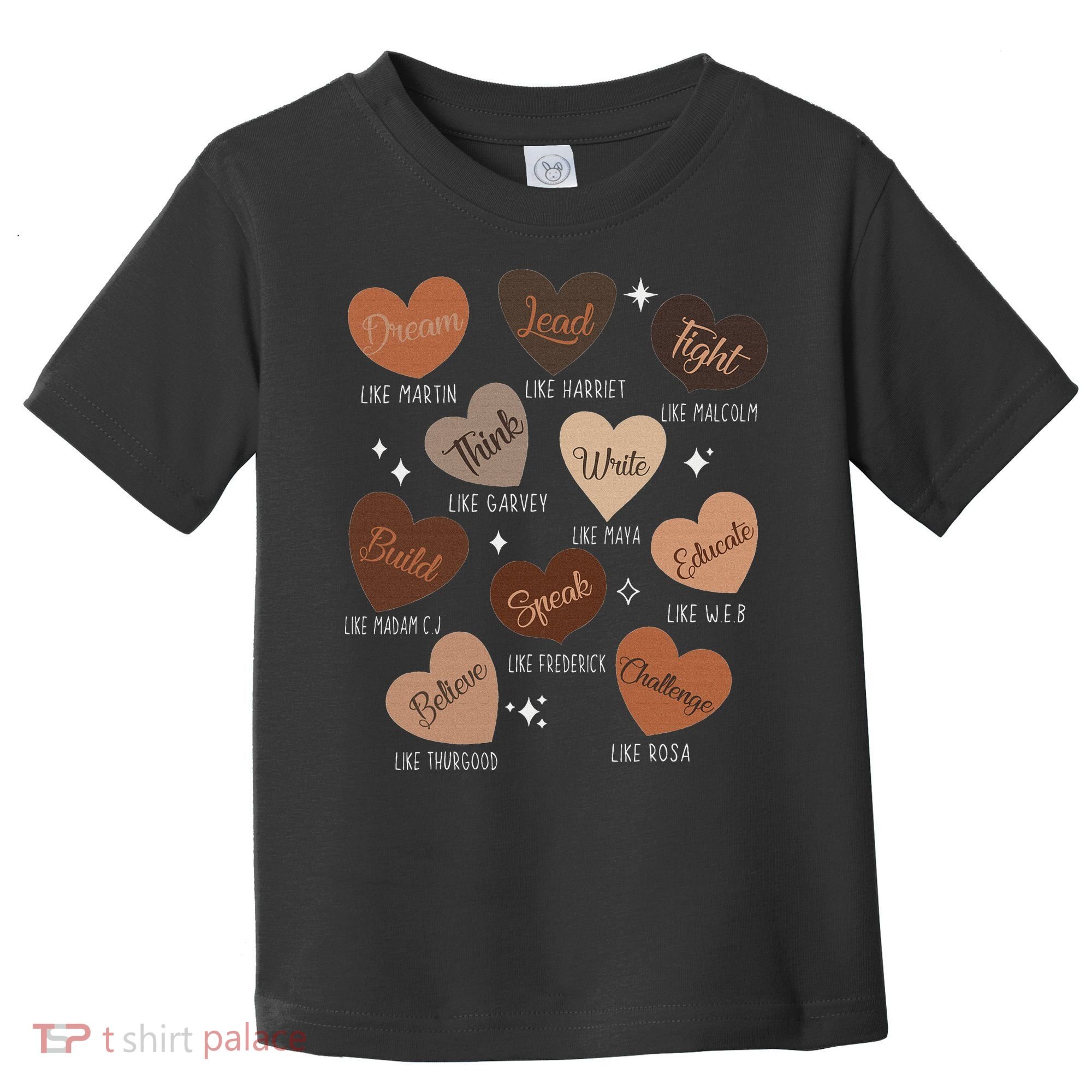 Celebrating Black History With Educated Leader Hearts Toddler T-Shirt