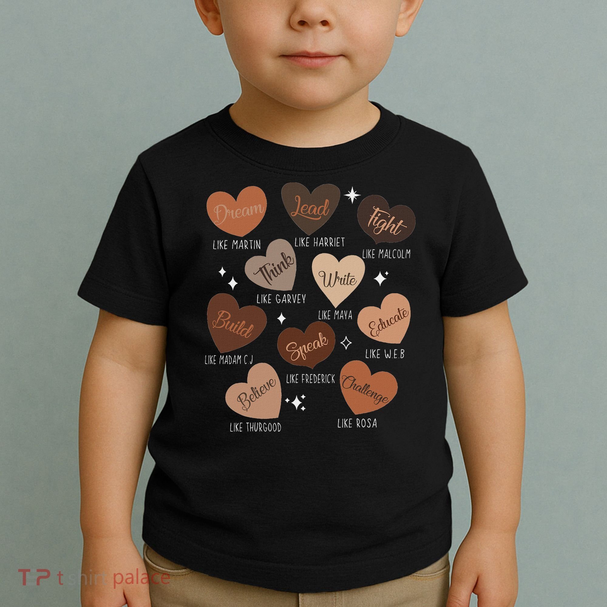 Celebrating Black History With Educated Leader Hearts Toddler T-Shirt