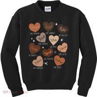 Celebrating Black History With Educated Leader Hearts Kids Sweatshirt thumb 0