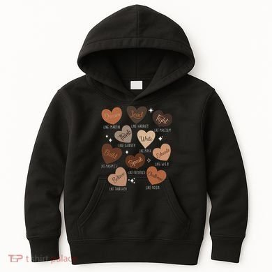 Celebrating Black History With Educated Leader Hearts Kids Hoodie