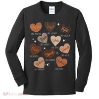 Celebrating Black History With Educated Leader Hearts Kids Long Sleeve Shirt thumb 0