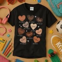 Celebrating Black History With Educated Leader Hearts Kids T-Shirt thumb 3