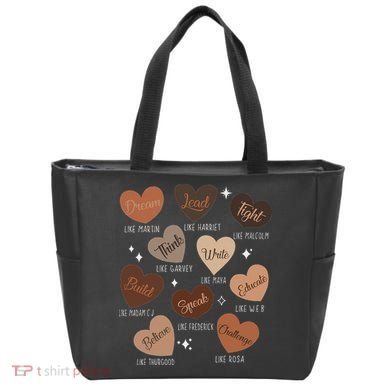 Celebrating Black History With Educated Leader Hearts Tote Bag
