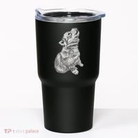 Cute Baby Howling Wolf Cub Sketch TShirt Tumbler thumb 0