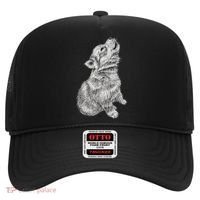 Cute Baby Howling Wolf Cub Sketch TShirt Hat thumb 0