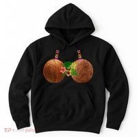 Coconut Bra Hawaii Luau Costume Funny Hoodie thumb 0