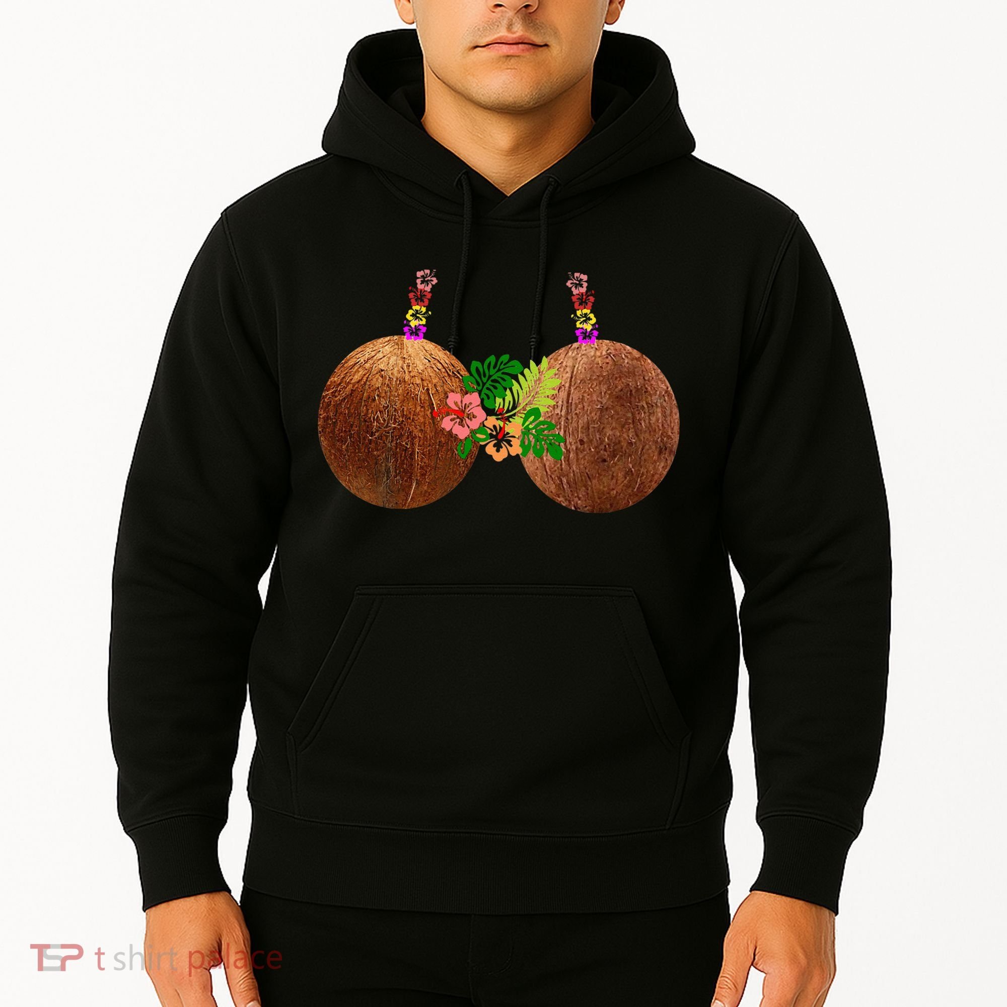 Coconut Bra Hawaii Luau Costume Funny Hoodie