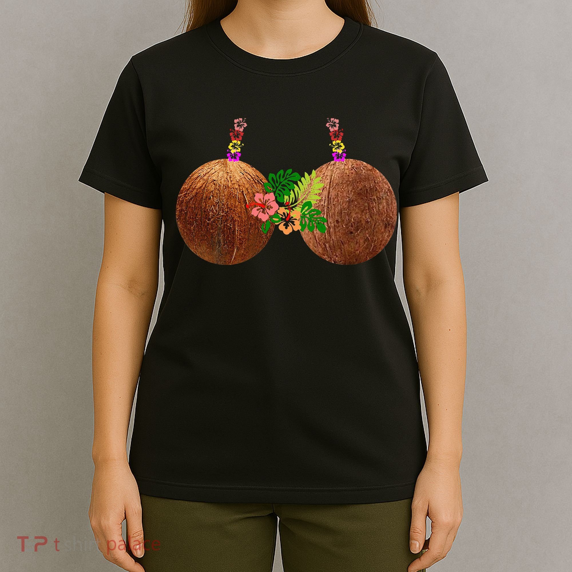 Coconut Bra Hawaii Luau Costume Funny T-Shirt