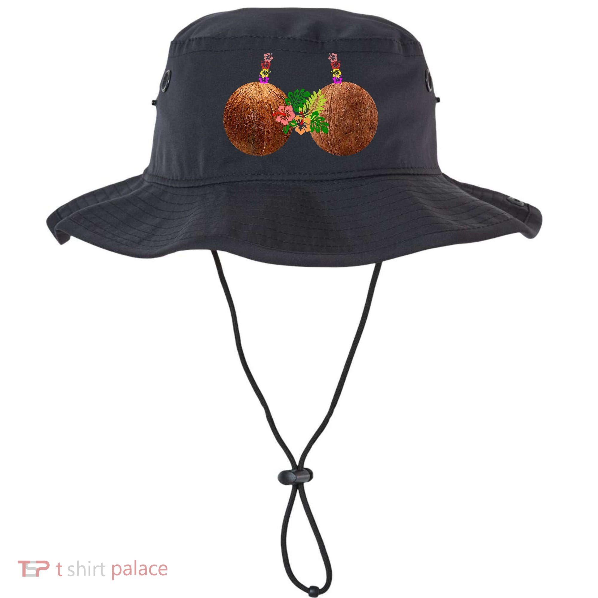 Coconut Bra Hawaii Luau Costume Funny Bucket Hat
