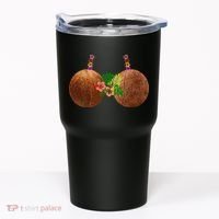 Coconut Bra Hawaii Luau Costume Funny Tumbler thumb 0