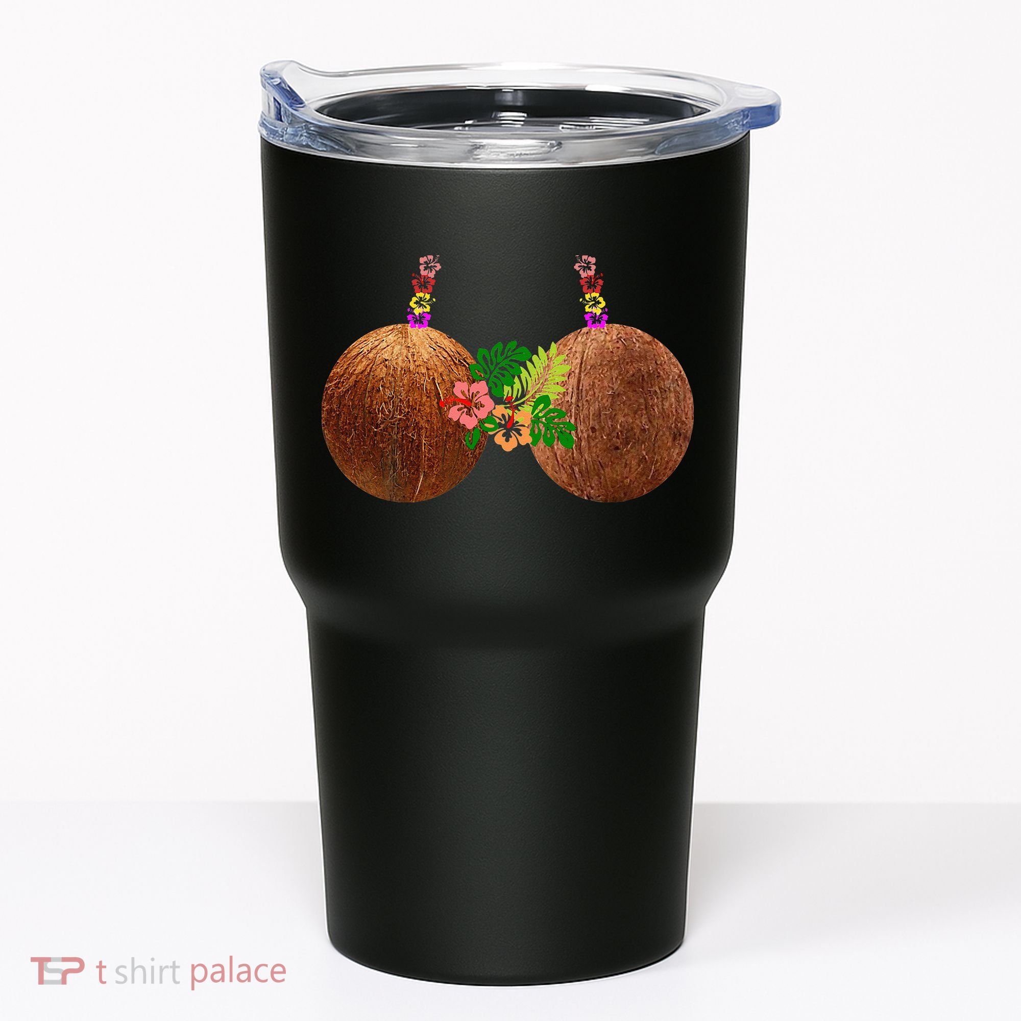 Coconut Bra Hawaii Luau Costume Funny Tumbler