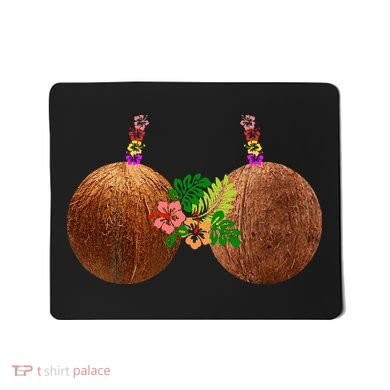 Coconut Bra Hawaii Luau Costume Funny Mousepad