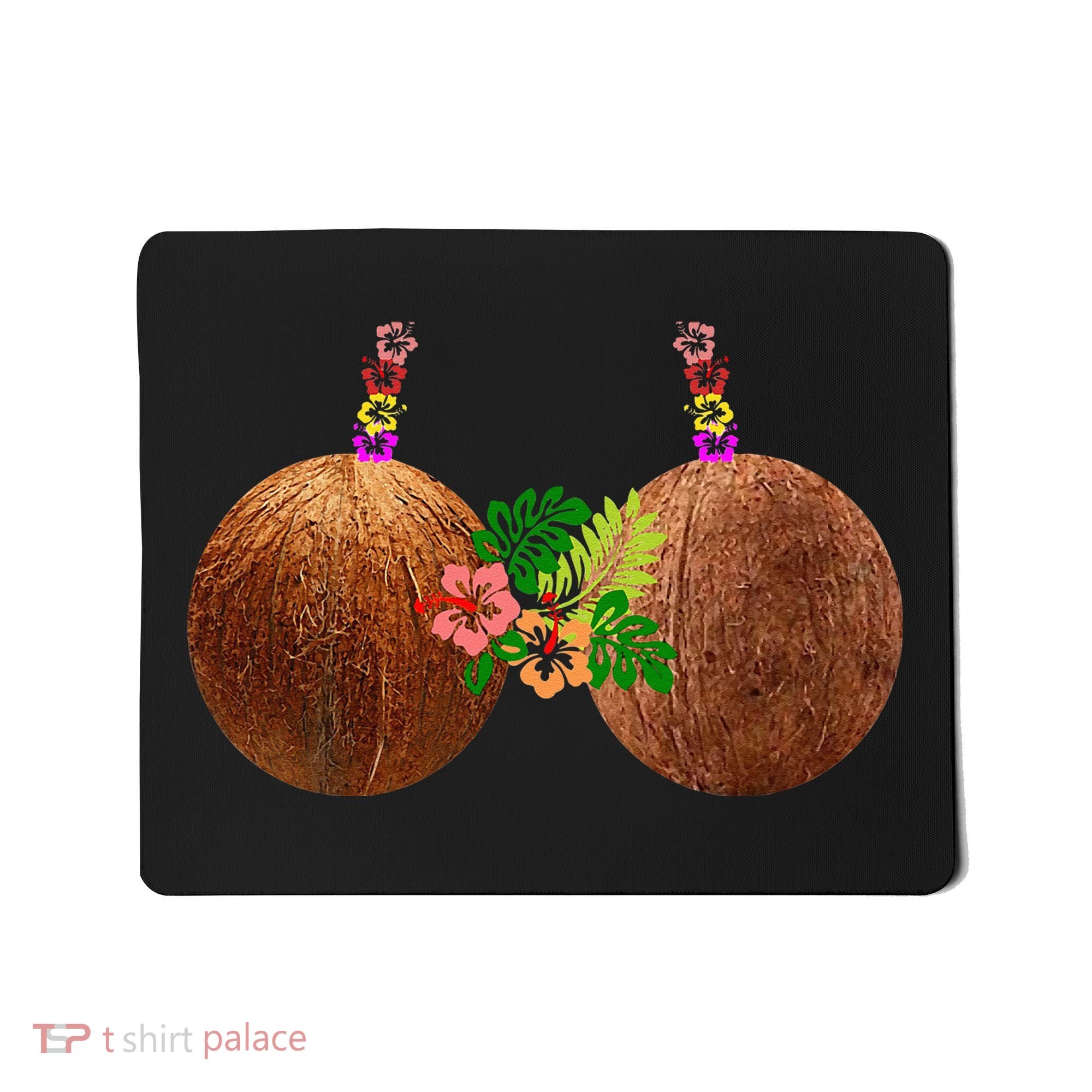 Coconut Bra Hawaii Luau Costume Funny Mousepad