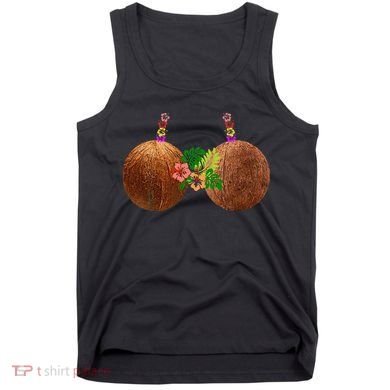 Coconut Bra Hawaii Luau Costume Funny Tank Top