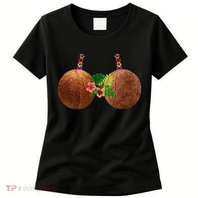 Coconut Bra Hawaii Luau Costume Funny Women's T-Shirt