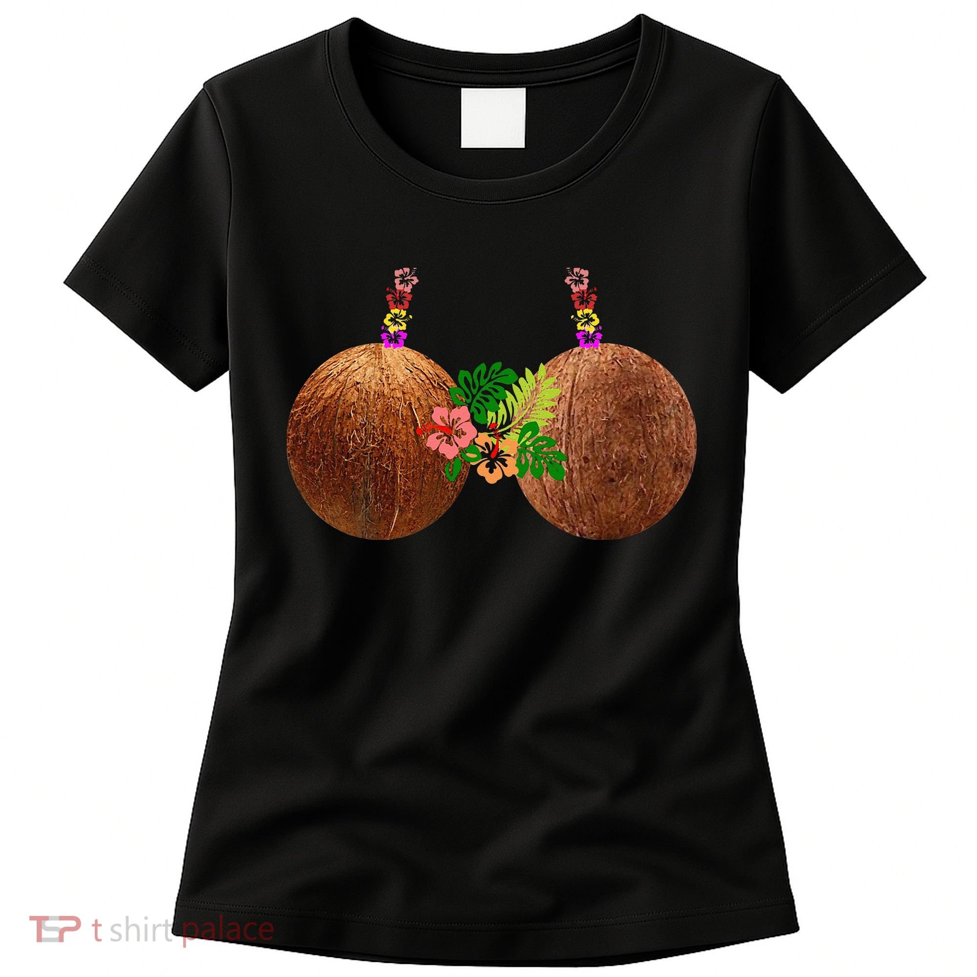Coconut Bra Hawaii Luau Costume Funny Women's T-Shirt