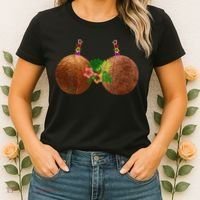 Coconut Bra Hawaii Luau Costume Funny Women's T-Shirt thumb 2