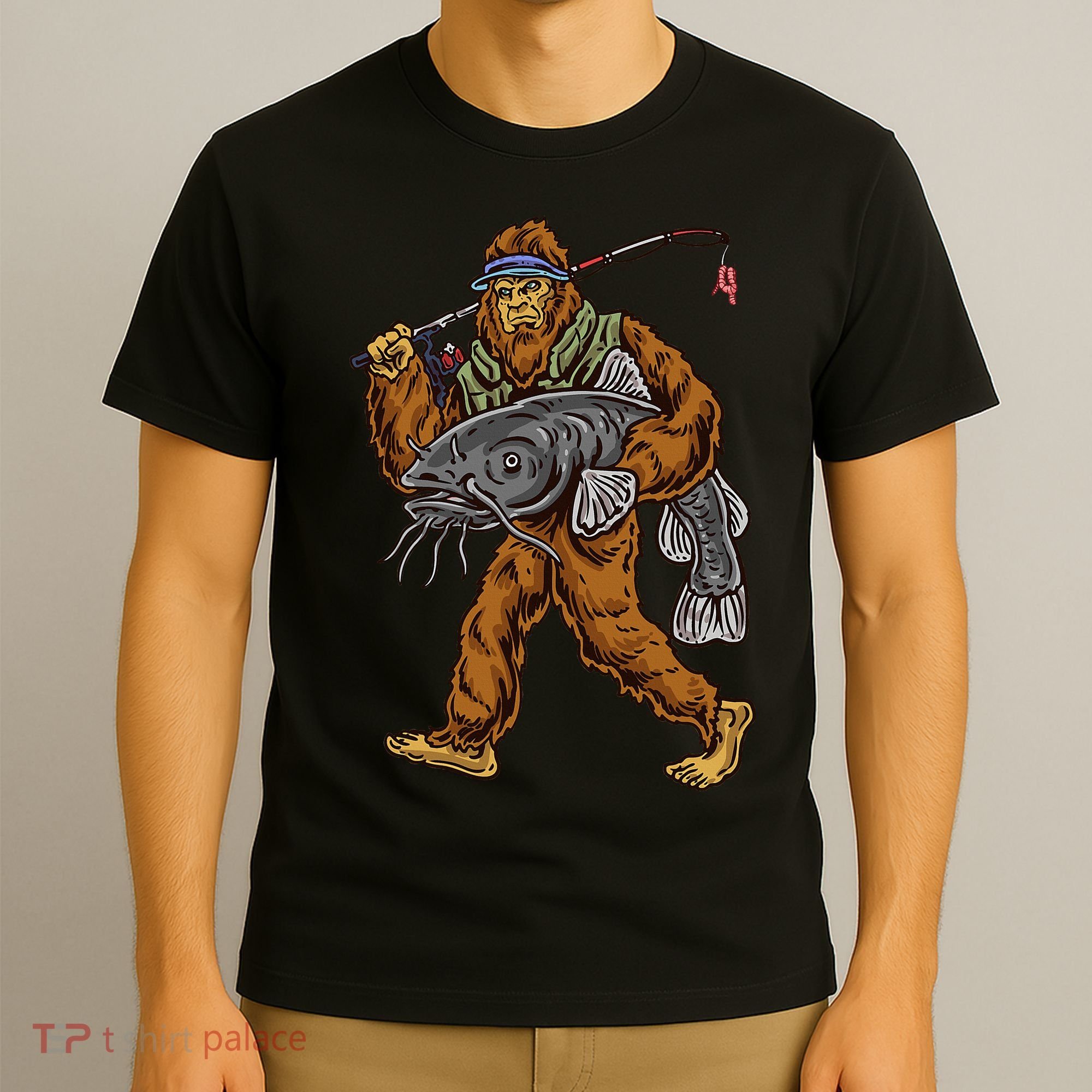 Catfishing Bigfoot Hunting Catfisher T-Shirt