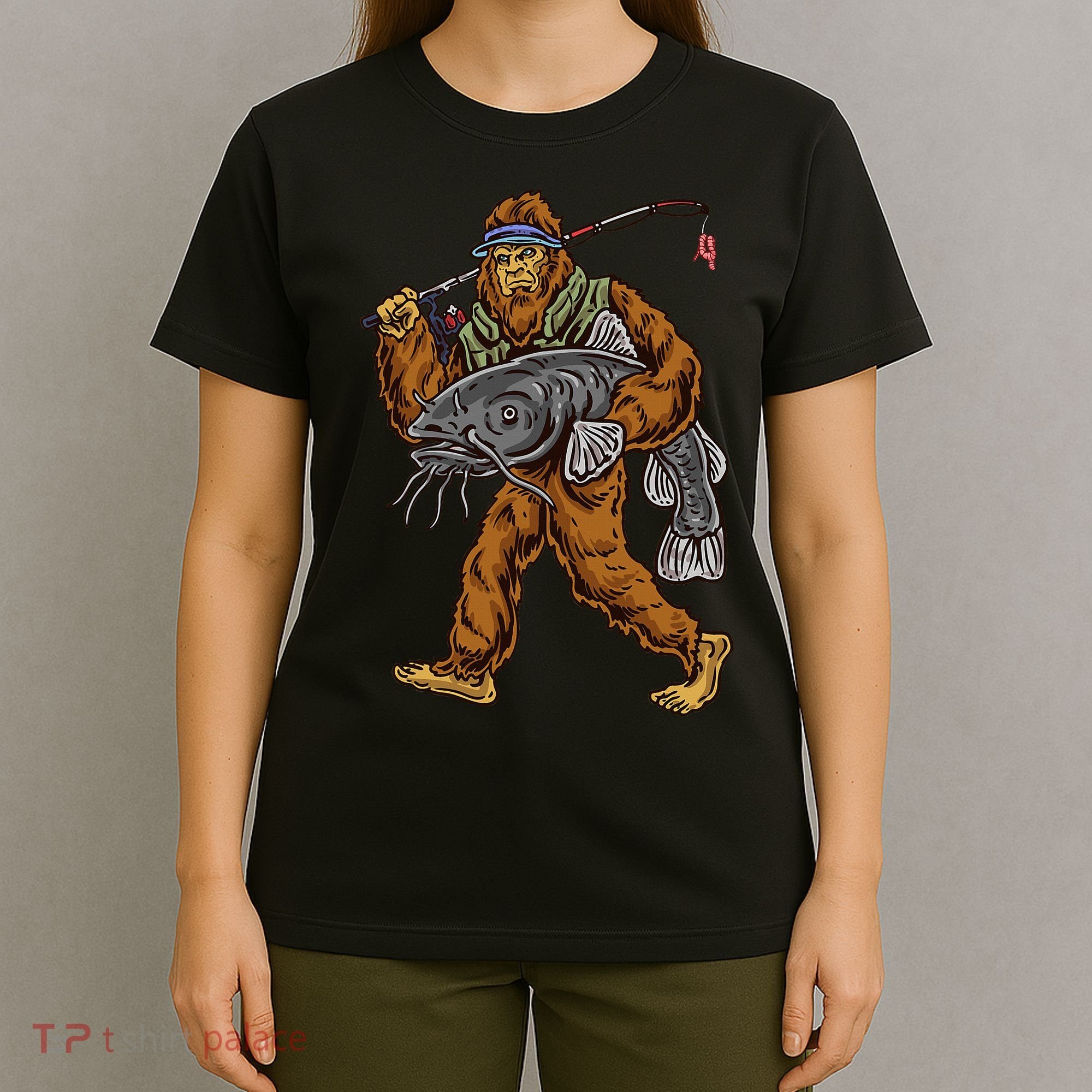 Catfishing Bigfoot Hunting Catfisher T-Shirt