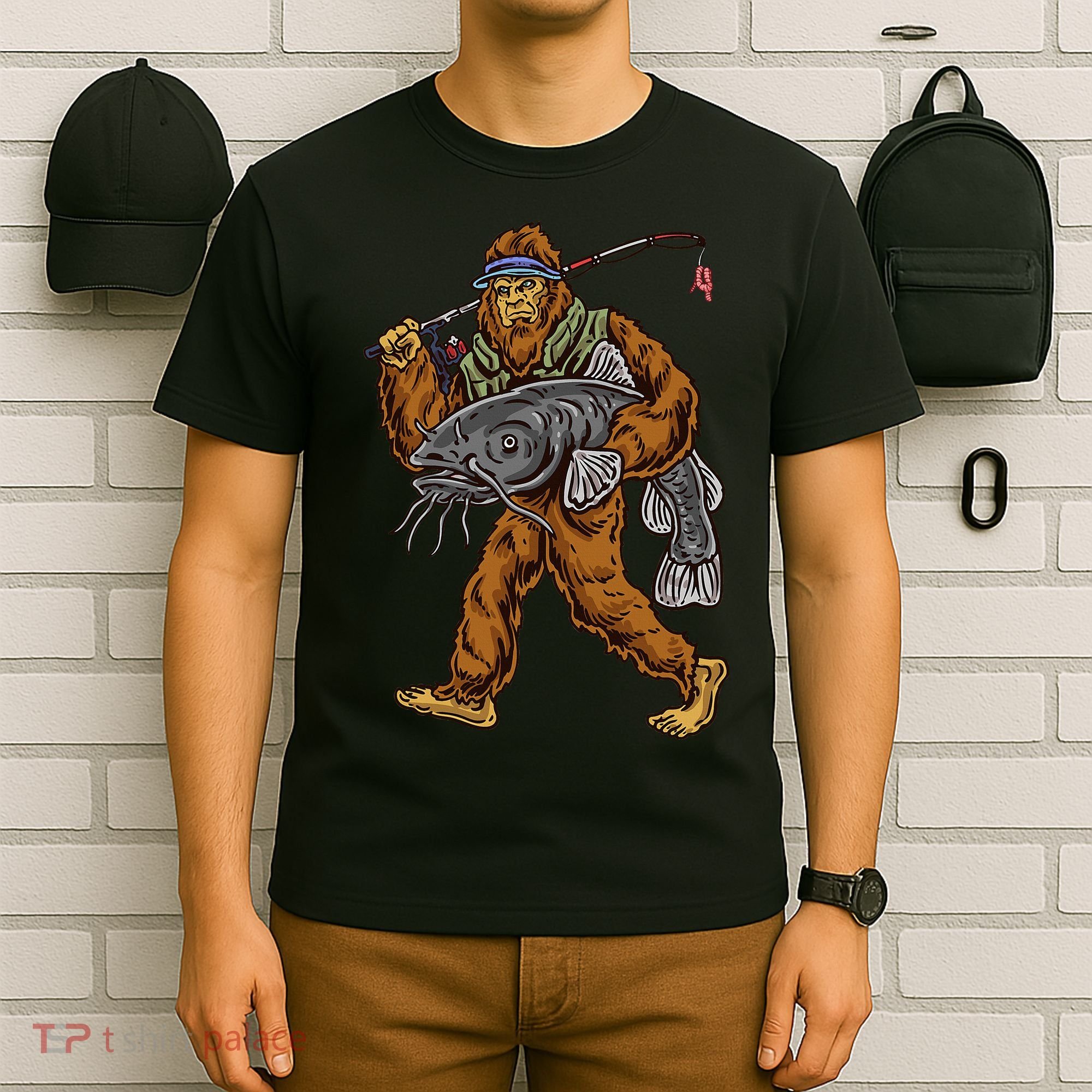 Catfishing Bigfoot Hunting Catfisher T-Shirt
