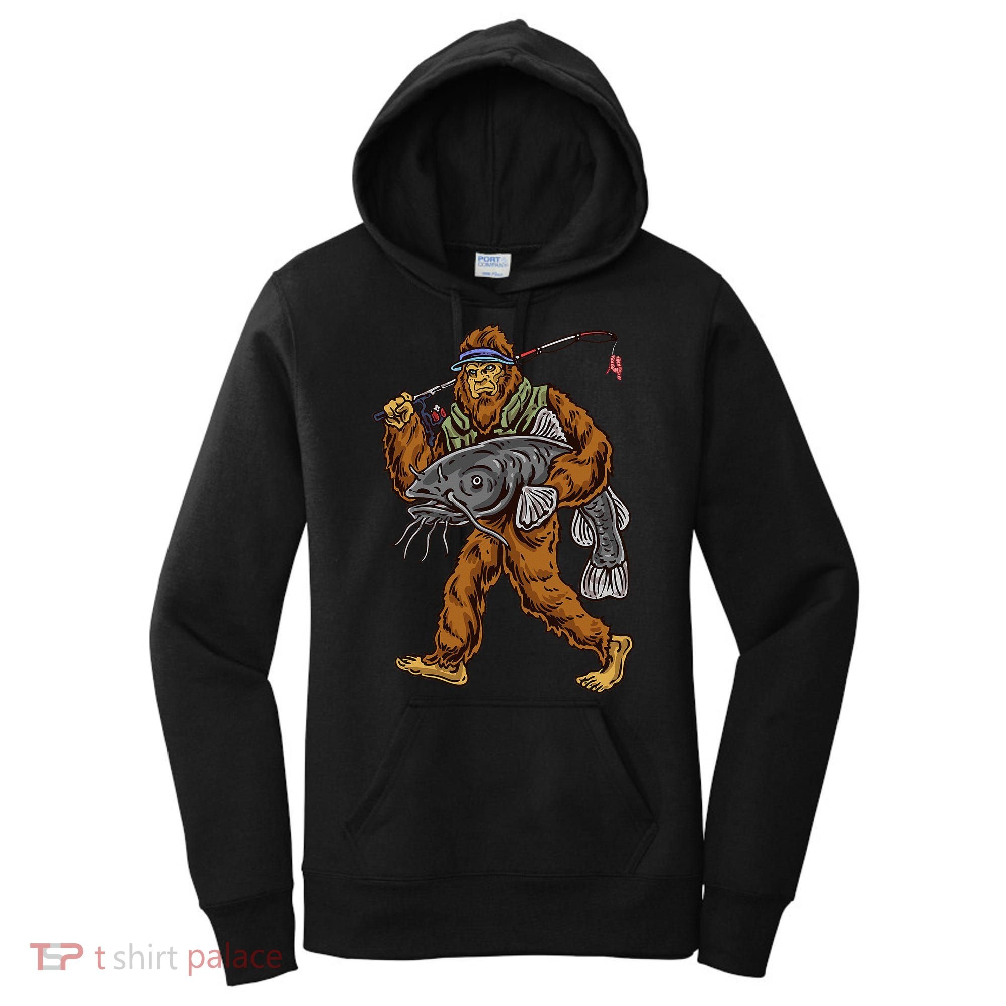 Catfishing Bigfoot Hunting Catfisher Women's Hoodie