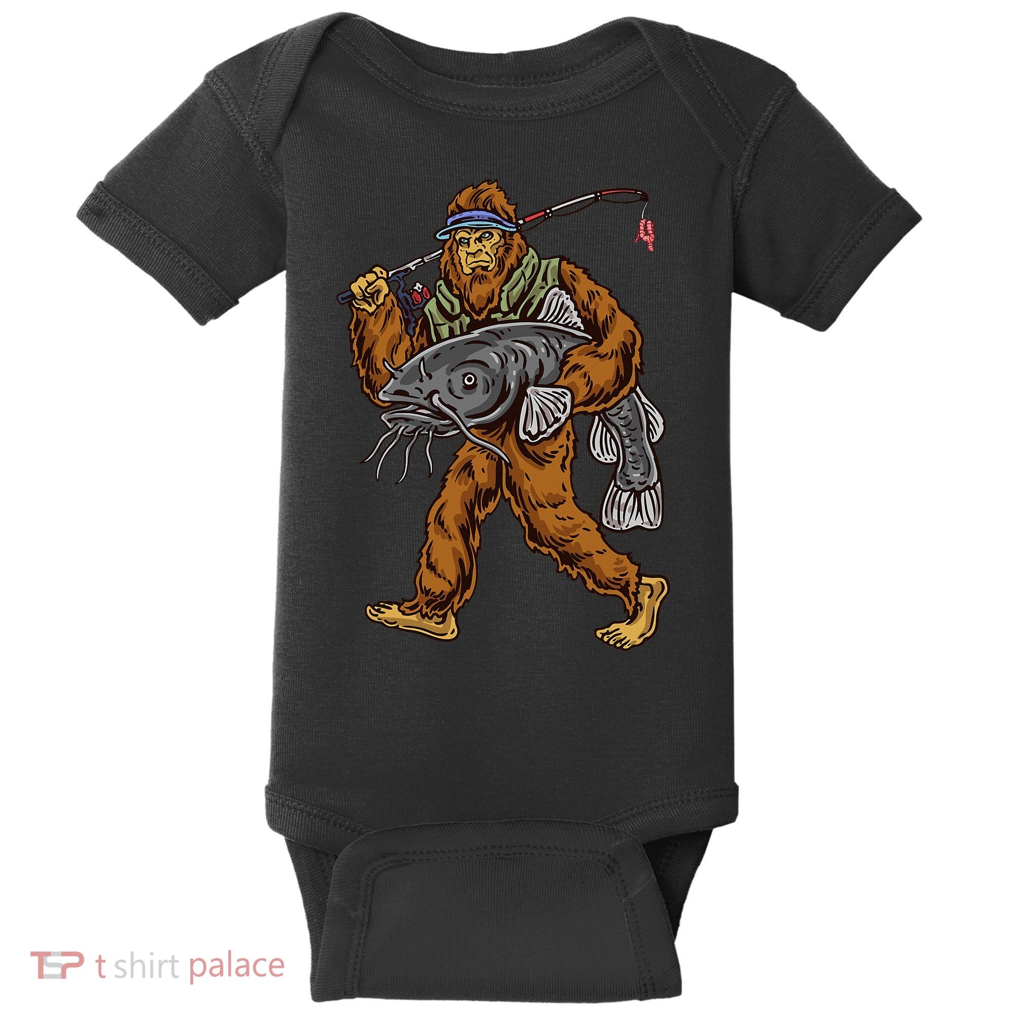 Catfishing Bigfoot Hunting Catfisher Baby Bodysuit