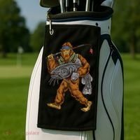 Catfishing Bigfoot Hunting Catfisher Golf Towel thumb 2
