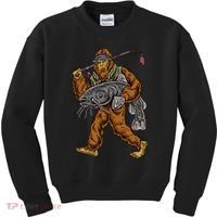 Catfishing Bigfoot Hunting Catfisher Kids Sweatshirt thumb 0
