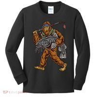 Catfishing Bigfoot Hunting Catfisher Kids Long Sleeve Shirt thumb 0