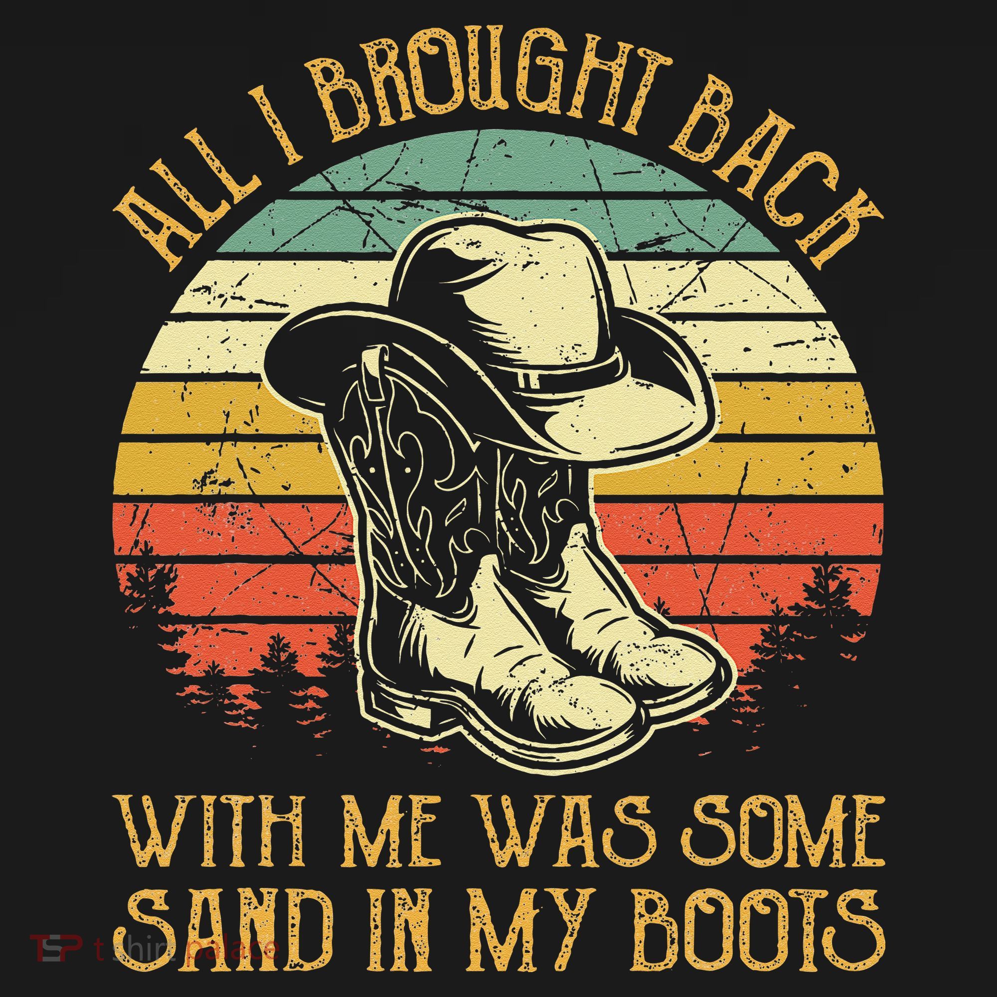Cowboy Boots Hat Sand In My Boots Southern Western Women's Hoodie