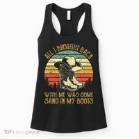 Cowboy Boots Hat Sand In My Boots Southern Western Women's Tank Top thumb 0