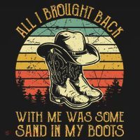 Cowboy Boots Hat Sand In My Boots Southern Western Baby Bodysuit thumb 2