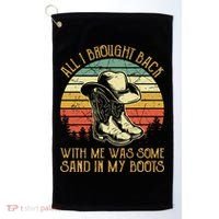 Cowboy Boots Hat Sand In My Boots Southern Western Golf Towel thumb 0