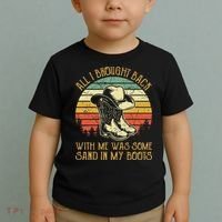 Cowboy Boots Hat Sand In My Boots Southern Western Toddler T-Shirt thumb 2